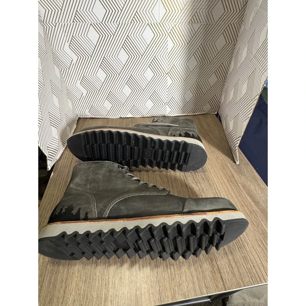 Territory Zion boots‎ Gray Leather Lace Up Ankle Boots Size WD 13 Rugged - Picture 7 of 14